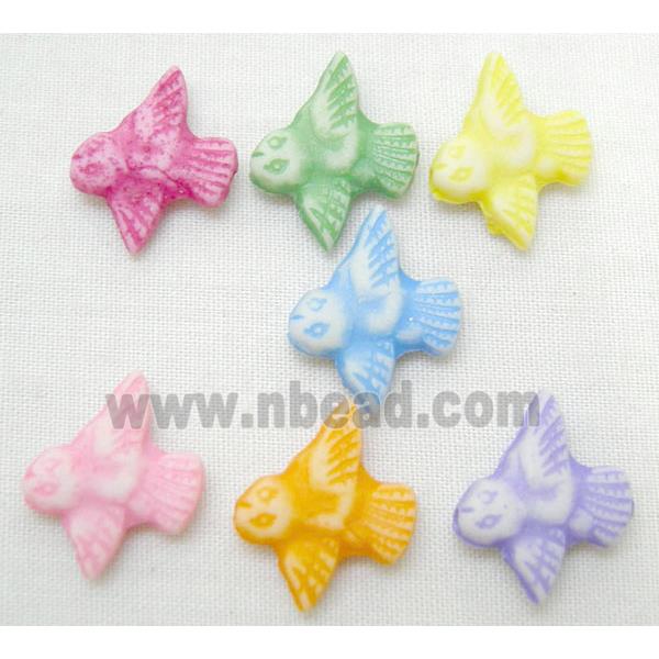 colorful Plastic Beads, mixed, birds