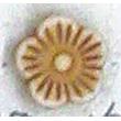 Antique Style red plastic bead, flower