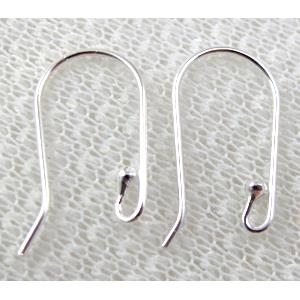 Sterling Silver Earring Hook, 18mm length