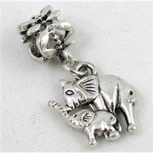 Bracelet spacer, alloy hanger, pendant, approx 20-30mm, 5mm hole