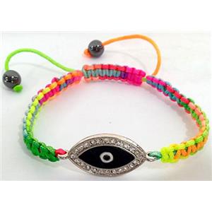 eyes Bracelets, Adjustable, mixed color, hand-made, approx 8 inch length