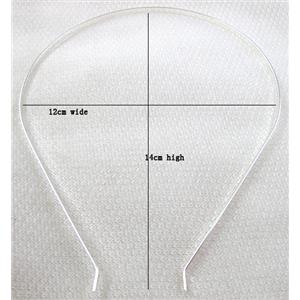 Silver Plated steel Hair Bands, Nickel Free, 12x14cm, 3mm wide, 1mm thin
