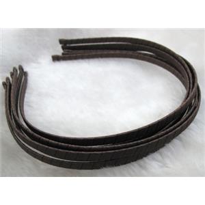 Head Bands, steel alloy, cord-braiding, 5mm wide, approx 13x15cm
