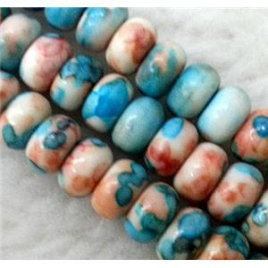 Rain colored stone bead, stability, 4x6mm, approx 100pcs per st