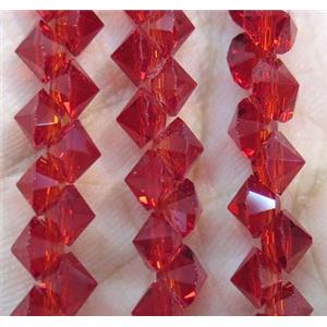 chinese crystal glass bead, diamondoid, approx 6mm dia, 100pcs per st