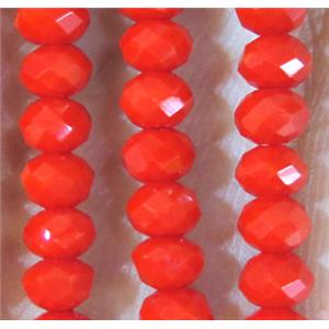 chinese crystal bead, faceted rondelle, approx 4x6mm. 100 pcs per st