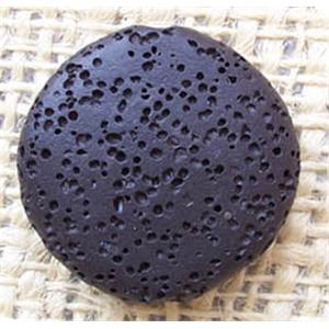Lava bead, flat round, 32x8mm,12pcs per st, color code:13