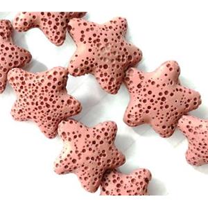 Lava bead, star, 23mm dia, 18pcs per st, color code:12