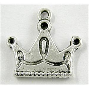 Royal crown, Tiara Charm Tibetan Silver Non-Nickel, 18x17mm