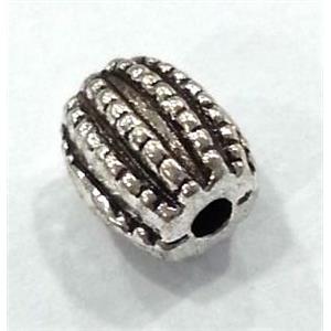 tibetan silver spacer beads non-nickel, approx 6x7mm