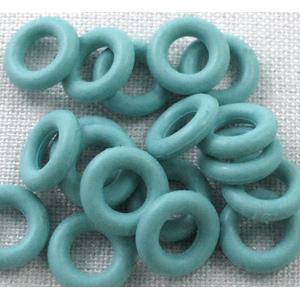 Blue Rubber Stopper Beads, 8mm dia, 3.2mm hole