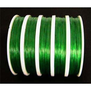 Jewelry binding wire Tiger tail green, approx 0.38mm, 70meters per roll