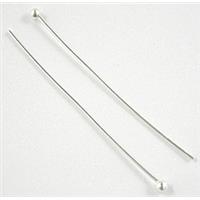 Sterling Silver Pins Round Ball Head, 0.6x50mm