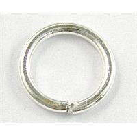 Jump Rings, iron, silver plated, approx 12mm