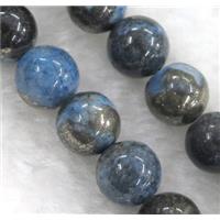 blue Chalco Pyrite Beads, round, approx 8mm dia