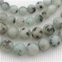 Sesame Kiwi Jasper Beads, round, approx 8mm dia,48pcs per st