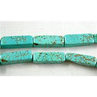 Chalky Turquoise bead, tube, 4x4x13mm,30pcs per st