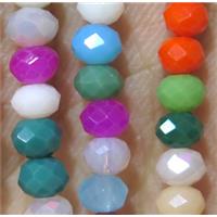 chinese crystal bead, faceted rondelle, approx 4x6mm. 100 pcs per st