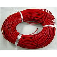 Red Leather Rope For Jewelry Binding, 2.5mm dia