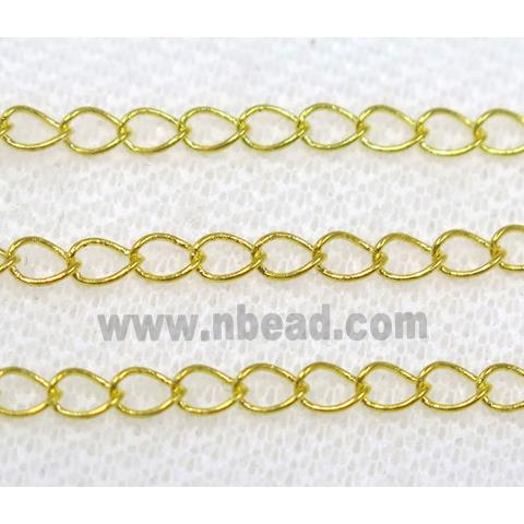copper chain, gold plated