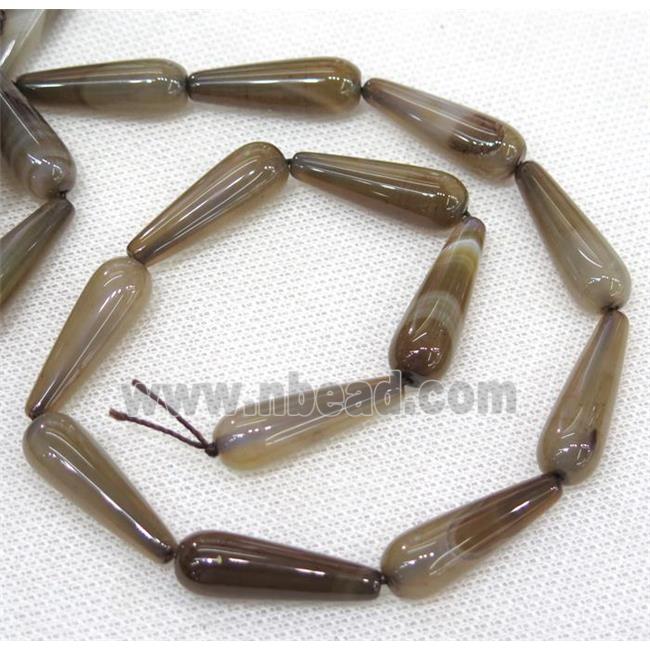 smoky Agate teardrop beads