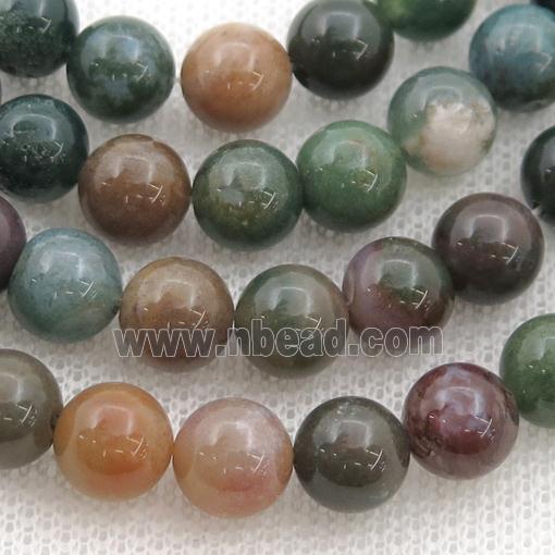 round Indian Agate beads, multi color