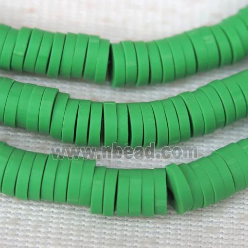 green Fimo Polymer Clay heishi beads