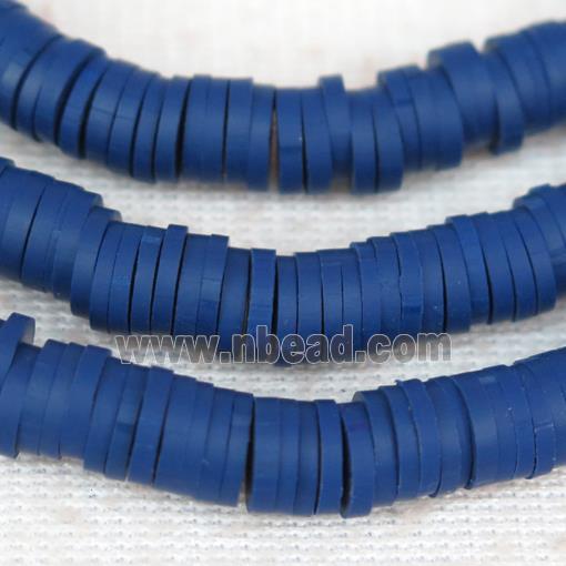 blue Fimo Polymer Clay heishi beads