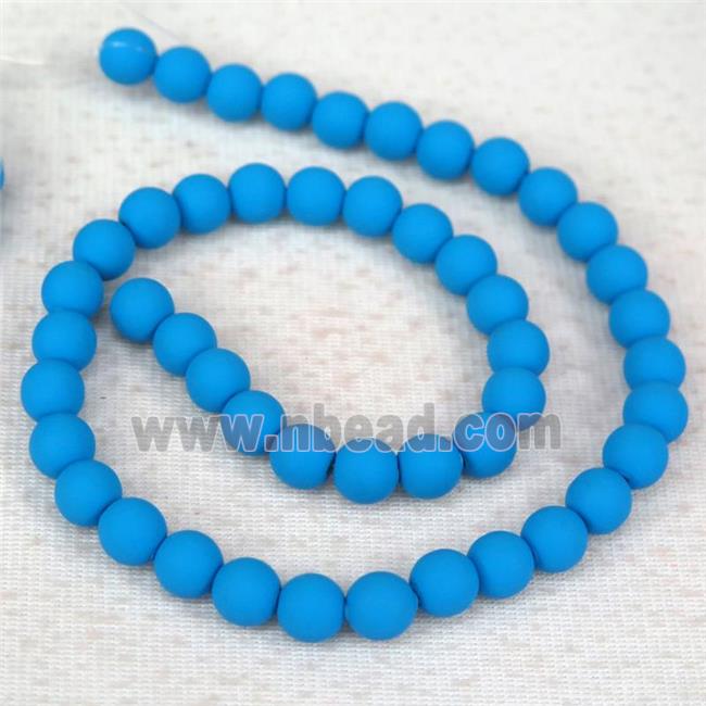 round blue Fimo Polymer Clay Beads