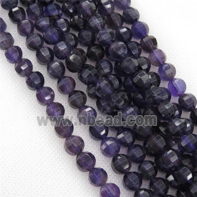 purple Amethyst Beads, faceted round