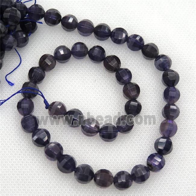 purple Amethyst Beads, faceted round