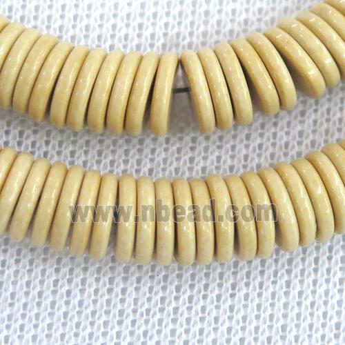 yellow Oxidative Agate heishi beads