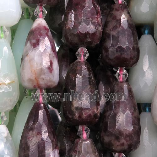 gemstone bead, faceted teardrop