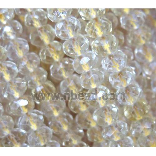 citrine beads, faceted rondelle