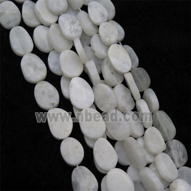 white MoonStone beads, matte, freeform