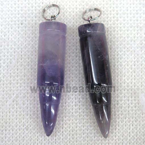 purple Amethyst bullet pendant