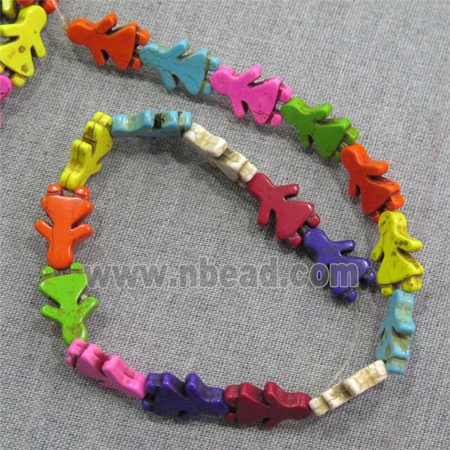 synthetic Turquoise girl beads, mix color