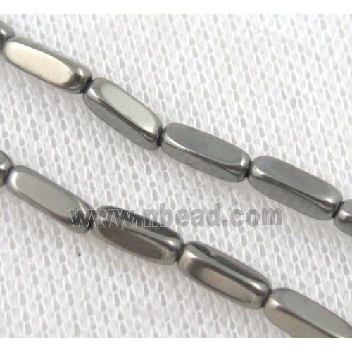 hematite tube beads, pyrite color