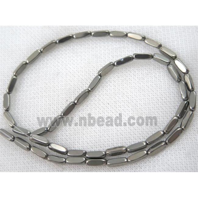 hematite tube beads, pyrite color