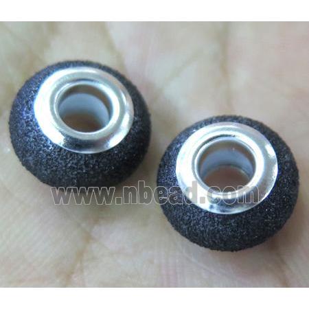 pearlized shell beads, matte rondelle