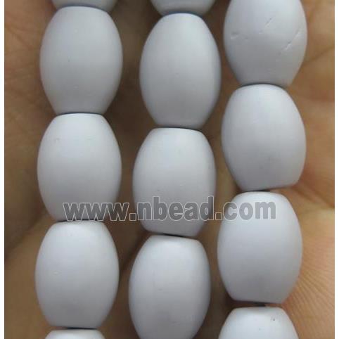 gray matte pearlized shell rice beads