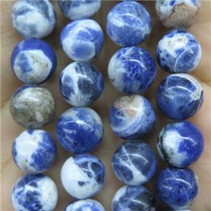 round blue Sodalite beads, approx 10mm dia