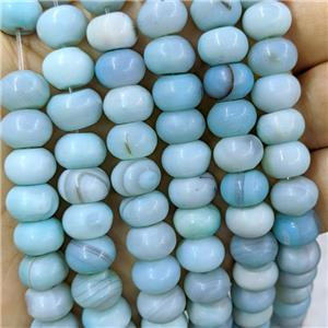 Blue Agate Rondelle Beads Dye, approx 10x14mm