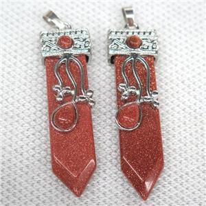 golden SandStone arrowhead pendant, approx 13-52mm