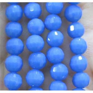 Chinese crystal glass bead, faceted round, approx 6mm dia, 72pcs per st