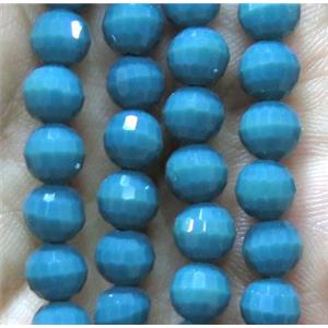Chinese crystal glass bead, faceted round, approx 6mm dia, 72pcs per st