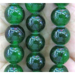 jade bead, round, stabile, approx 10mm dia, 38pcs per st