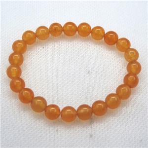 Stretch Jade bracelet, dye, approx 8mm dia, 22pcs per st