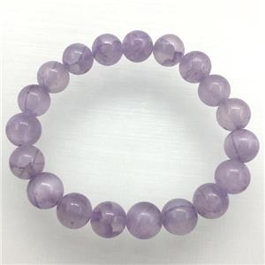 Stretch Jade bracelet, dye, approx 14mm dia, 15pcs per st
