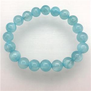 Stretch Jade bracelet, dye, approx 8mm dia, 22pcs per st